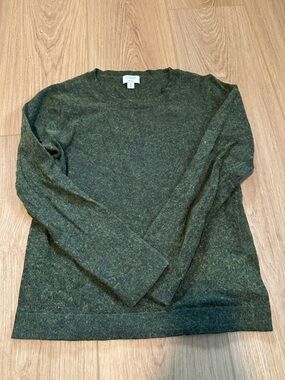 J. Crew Women’s Crewneck Sweater in Dark Olive Green